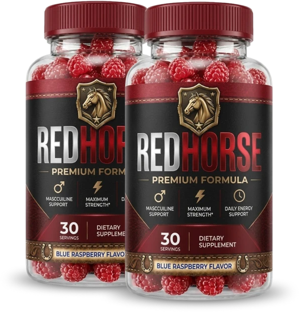 Red Horse premium formula gummies, two bottles